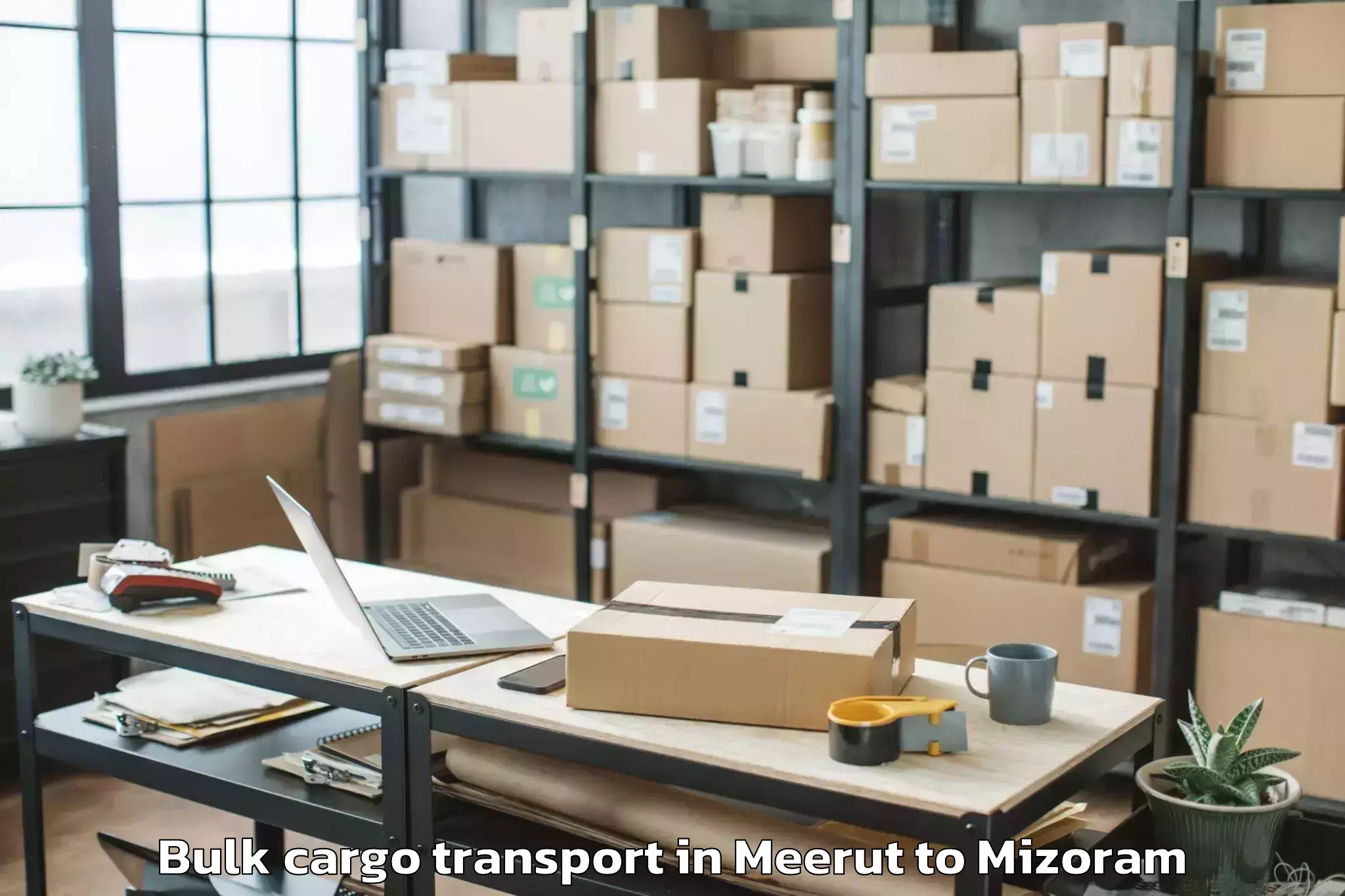 Hassle-Free Meerut to Mizoram University Aizawl Bulk Cargo Transport